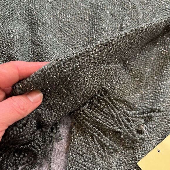 Surya Throw Blanket Charcoal Metallic Tilda Blanket Bedroom Fray Acrylic 50x60 - Picture 5 of 8